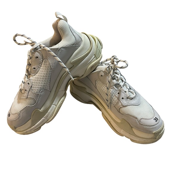 Balenciaga Cream and White Chunky Sneakers size 39 - Picture 5 of 13